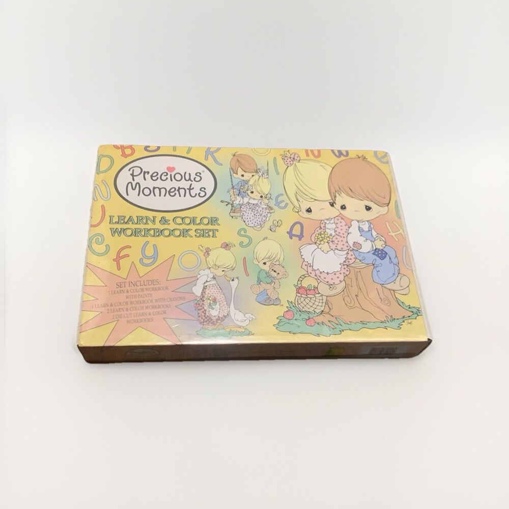 Precious Moments Vintage 2004 Learn Color Paint Workbook Activity Set Sealed Y2K
